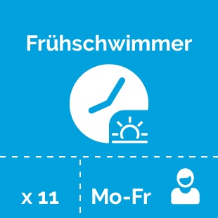 Bad Erwachsene Frühschwimmer Montag bis Freitag außer feiertags 90 Minuten